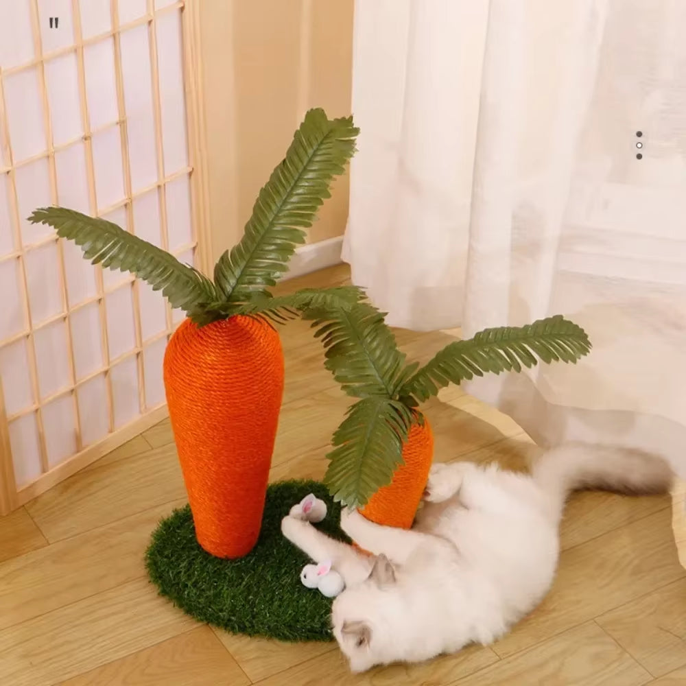 Carrot Cat Tree Cute Sisal Scratching Post