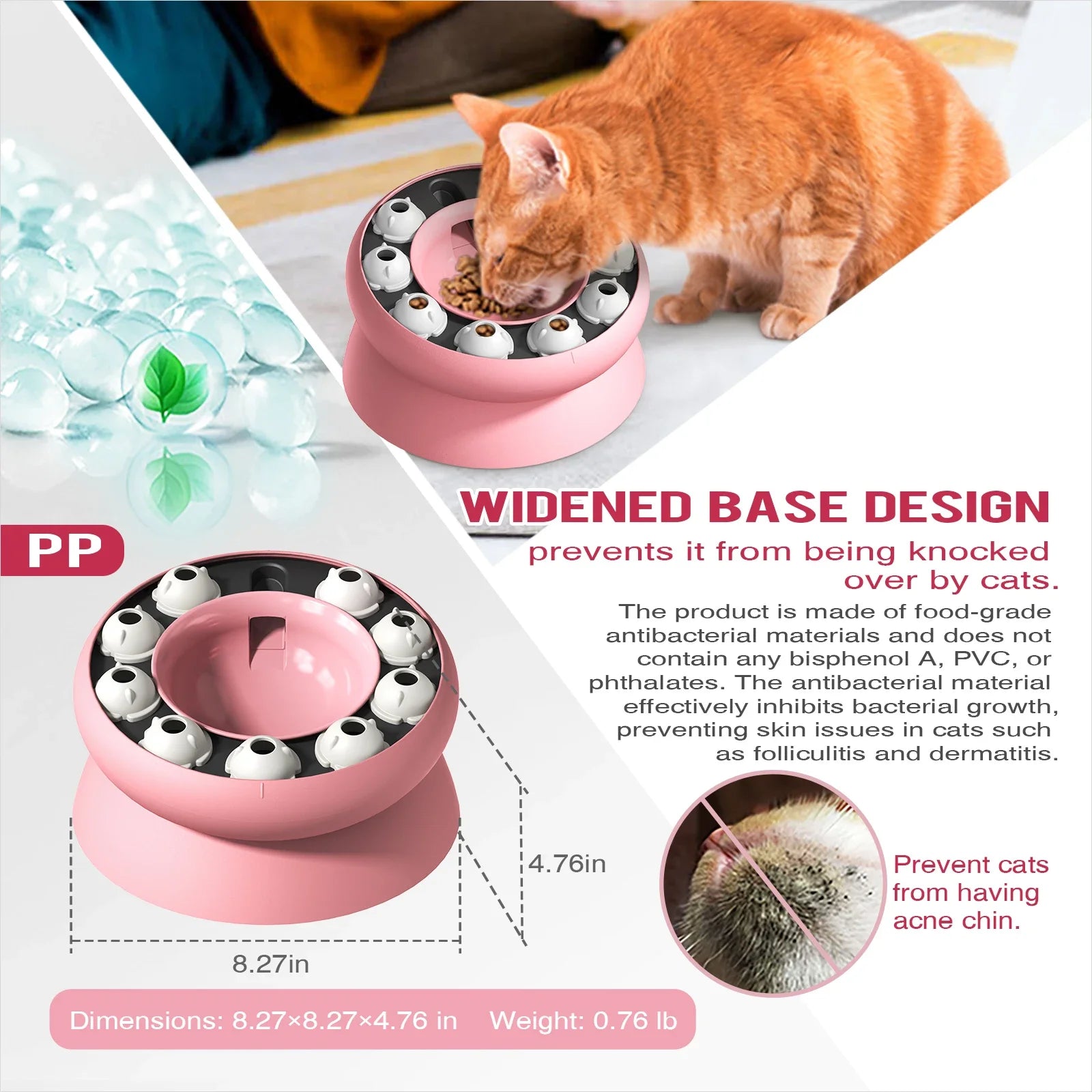Cat PUZZEL Slow Feeder Interactive Enrichment BOWL