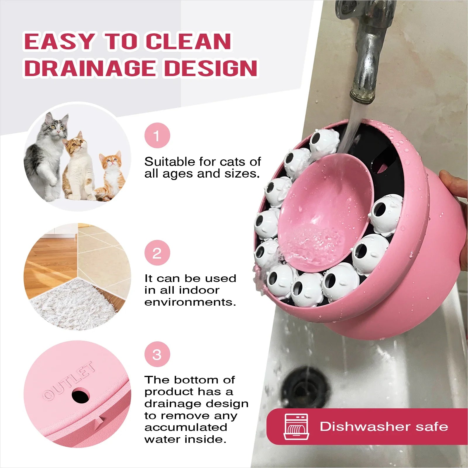 Cat PUZZEL Slow Feeder Interactive Enrichment BOWL