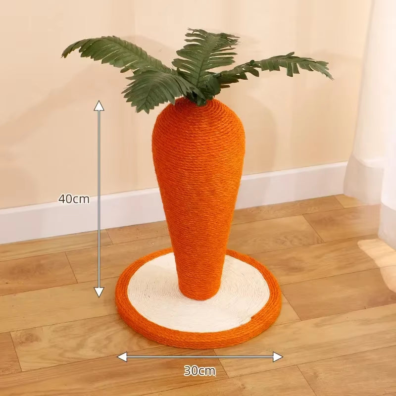 Carrot Cat Tree Cute Sisal Scratching Post
