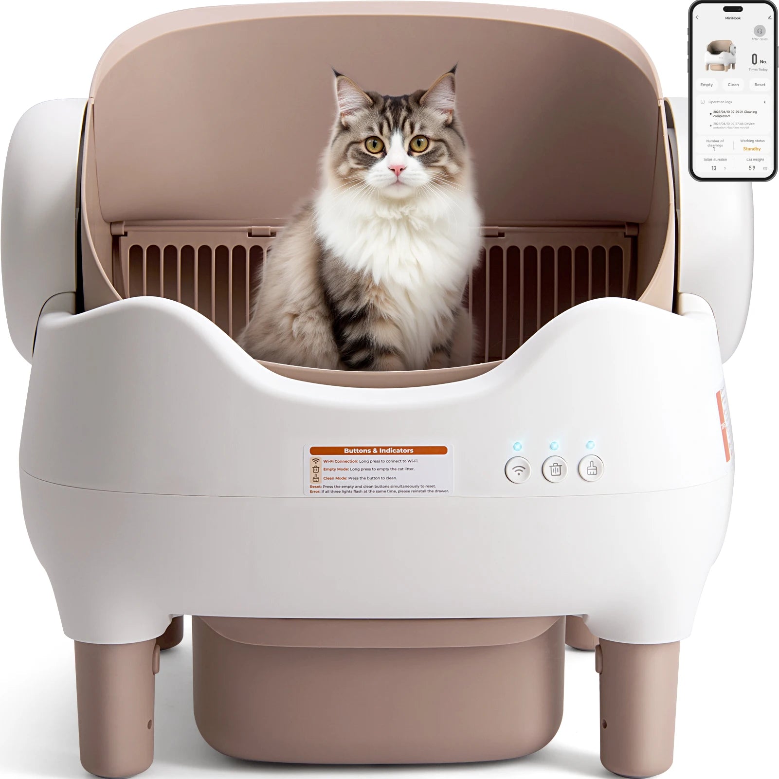 Self Cleaning Automatic Cat Litter Box- App Controlled