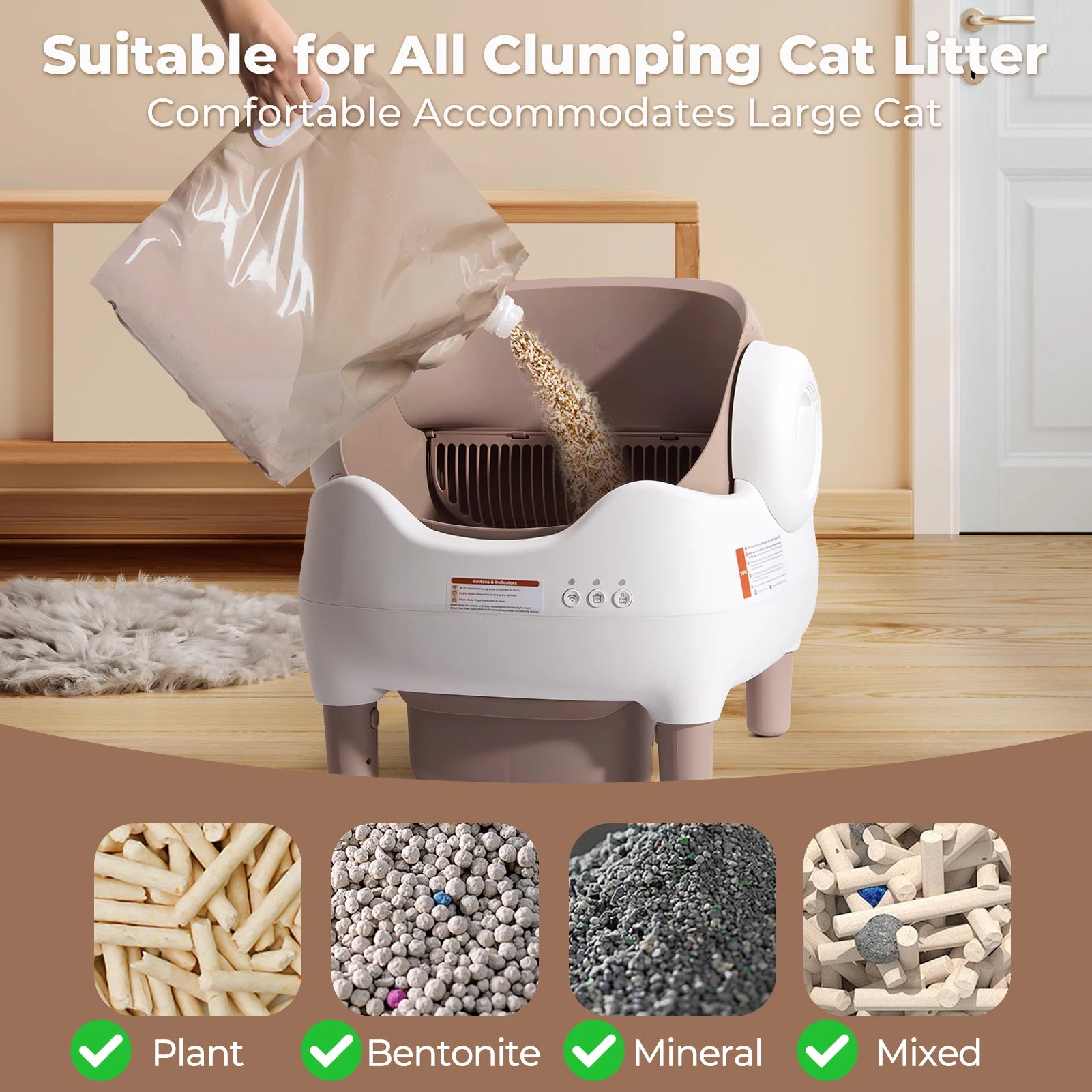 Self Cleaning Automatic Cat Litter Box- App Controlled