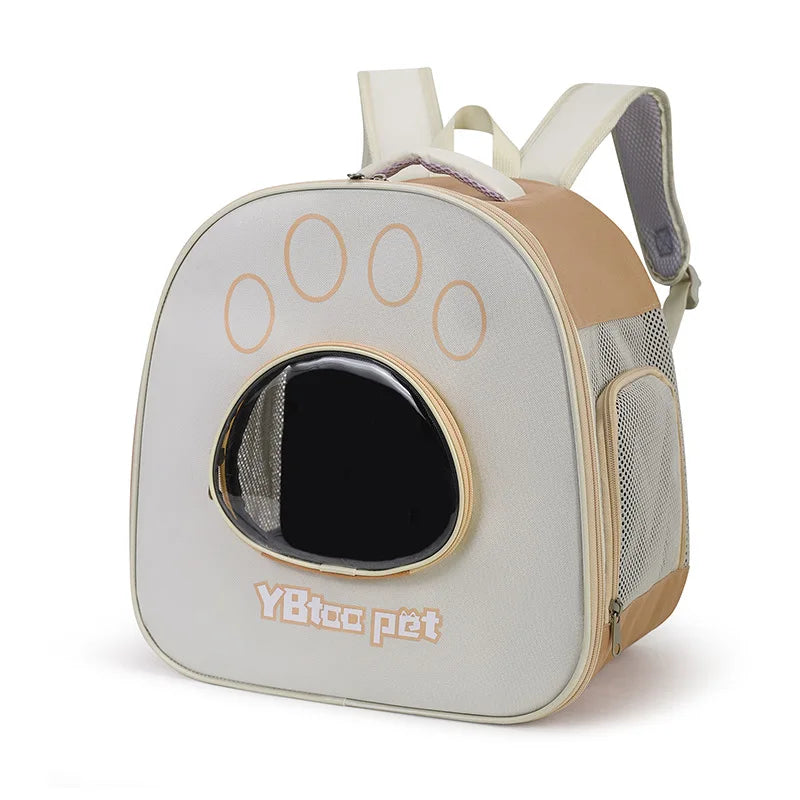 Cat Backpack Outing Schoolbag Double-Shoulder Pet Bag Cat for Travel Dog and Cat Supplies Transparent Large-Capacity Portab