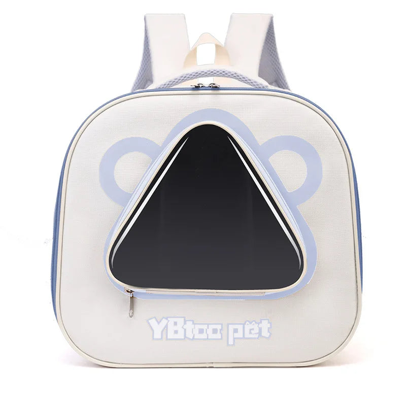 Cat Backpack Outing Schoolbag Double-Shoulder Pet Bag Cat for Travel Dog and Cat Supplies Transparent Large-Capacity Portab