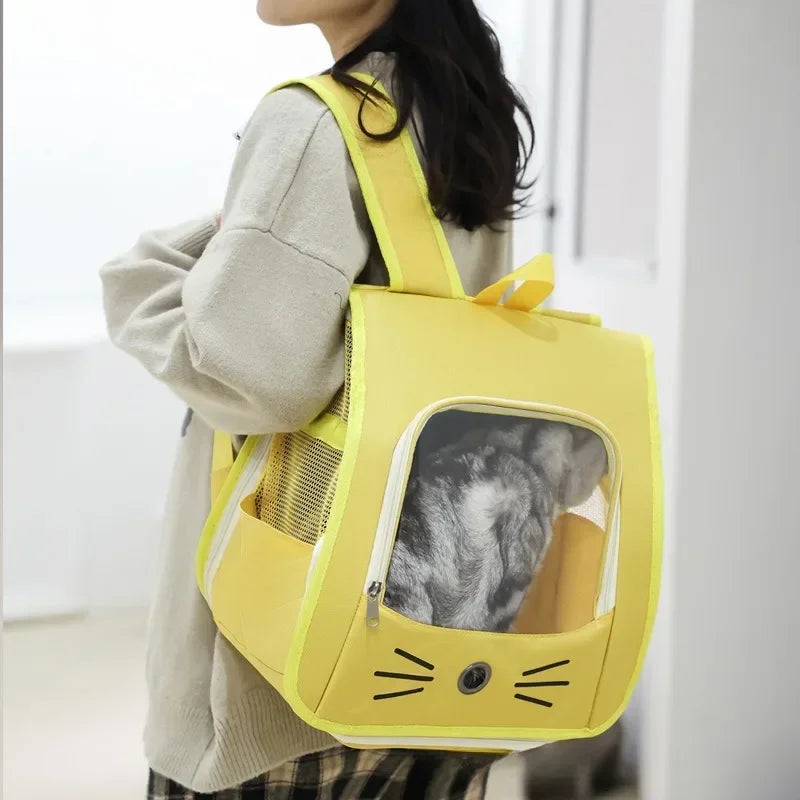 Pet Cat Carrier Bag Outdoor Backpack