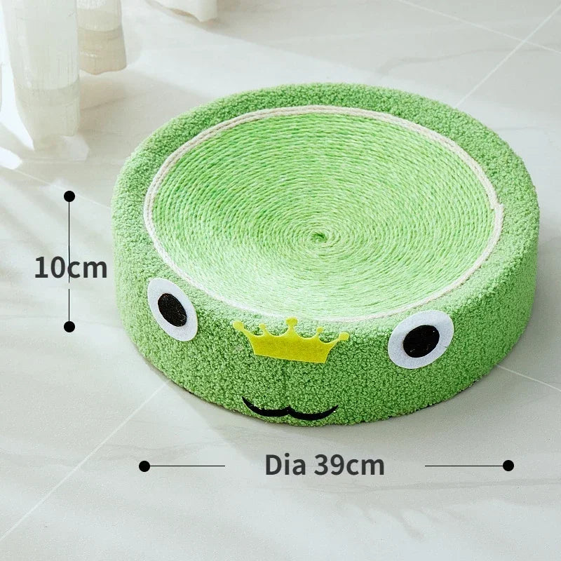 SUPER CUTE Round Cat Scratcher Pad Sisal Weave