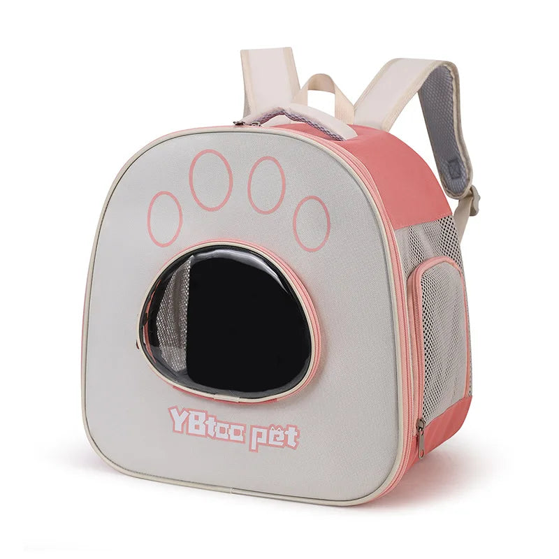 Cat Backpack Outing Schoolbag Double-Shoulder Pet Bag Cat for Travel Dog and Cat Supplies Transparent Large-Capacity Portab