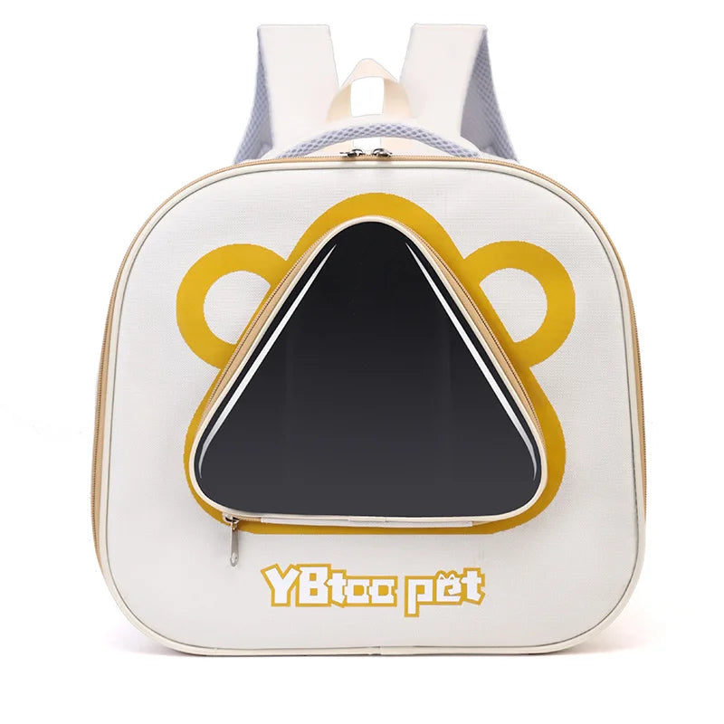Cat Backpack Outing Schoolbag Double-Shoulder Pet Bag Cat for Travel Dog and Cat Supplies Transparent Large-Capacity Portab