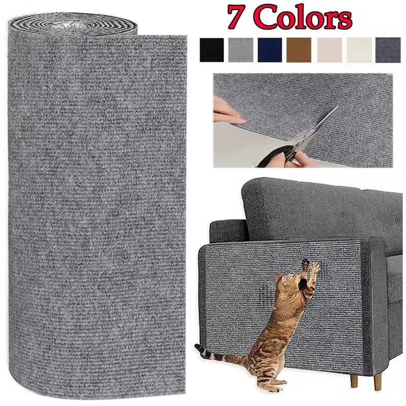 Cat Scratcher Sofa Protector Trimmable Self-Adhesive Cat Scratch Mat