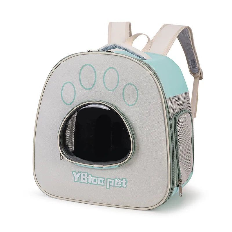 Cat Backpack Outing Schoolbag Double-Shoulder Pet Bag Cat for Travel Dog and Cat Supplies Transparent Large-Capacity Portab