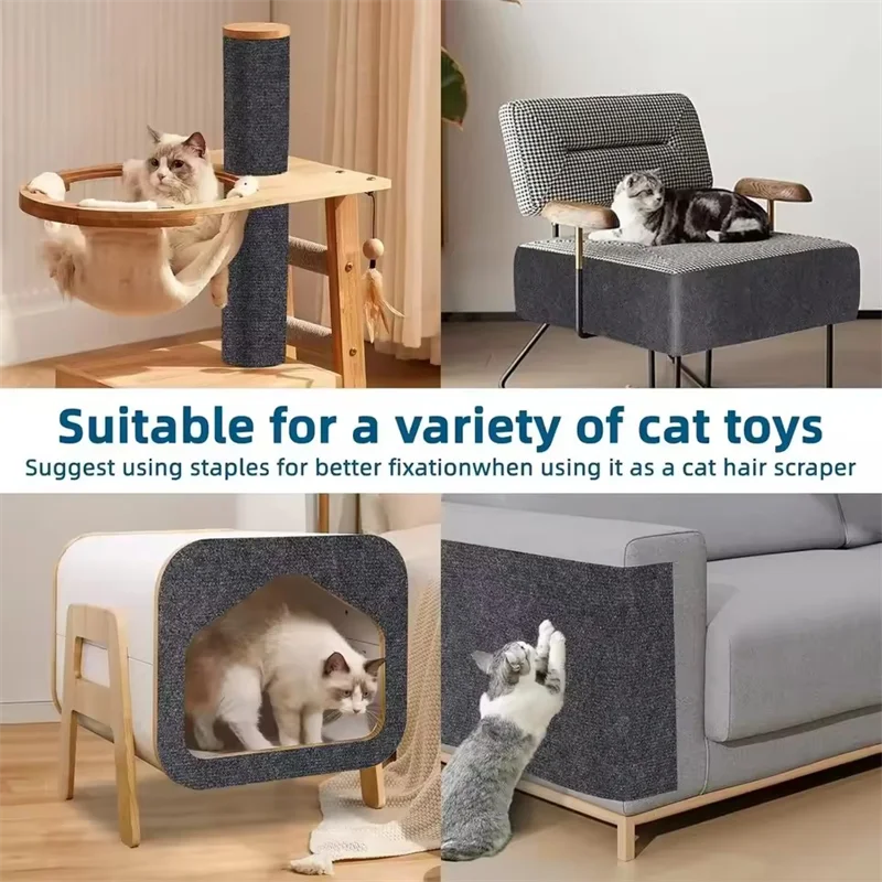Cat Scratcher Sofa Protector Trimmable Self-Adhesive Cat Scratch Mat