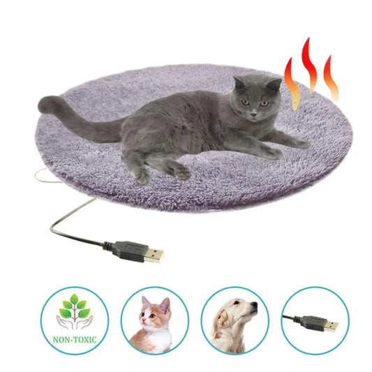 Pet Heating Pad Waterproof Anti-Scratch Dog Cat USB Interface Anti-Leak