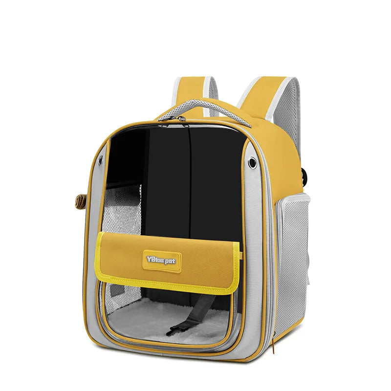 Cat Backpack Outing Schoolbag Double-Shoulder Pet Bag Cat for Travel Dog and Cat Supplies Transparent Large-Capacity Portab