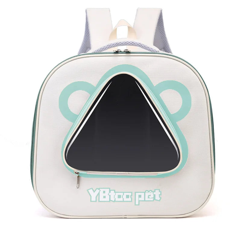 Cat Backpack Outing Schoolbag Double-Shoulder Pet Bag Cat for Travel Dog and Cat Supplies Transparent Large-Capacity Portab