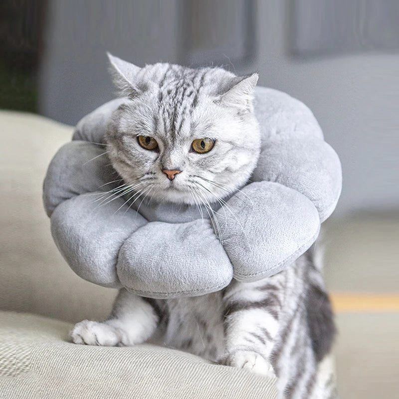 Soft Sunflower Pet Collar Adjustable Anti-Lick Post-OP Surgery