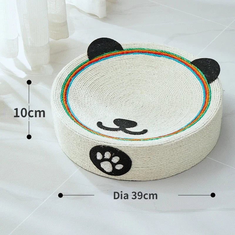 SUPER CUTE Round Cat Scratcher Pad Sisal Weave