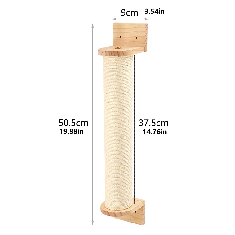 Cat Wall Climbing Shelf Steps Ladder Scratching Post Accessories
