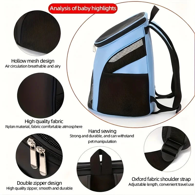 Portable Mesh Dog Bag Breathable Dog Outdoor Backpack