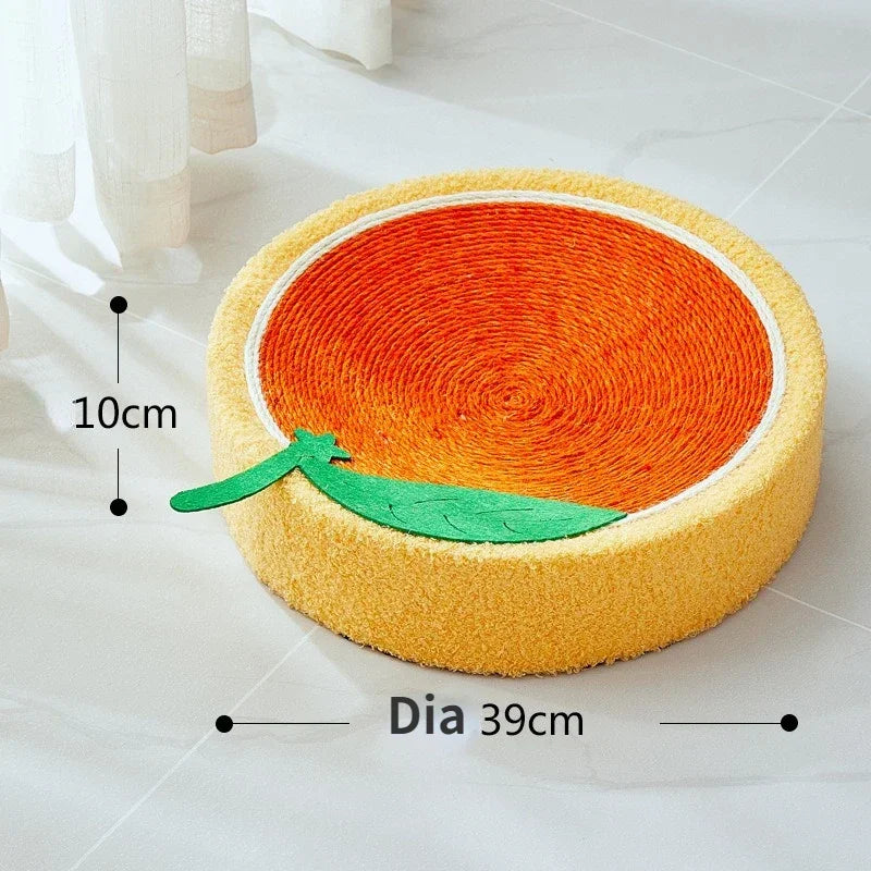 SUPER CUTE Round Cat Scratcher Pad Sisal Weave
