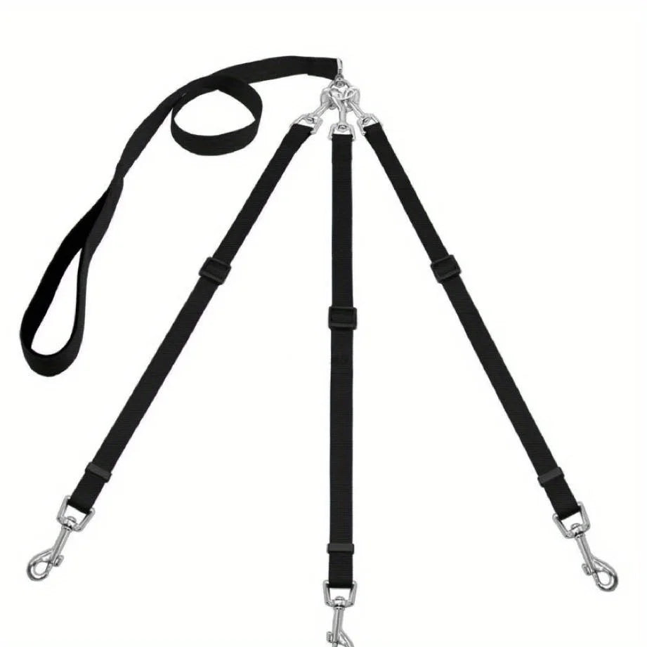 Durable 3-In-1 Nylon Dog Leash with Padded Handle for Outdoor Walking