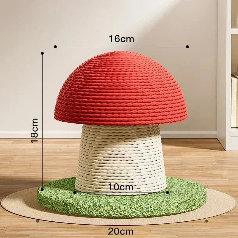 ADORABLE Mushroom Cat Scratching Tree, Wear-Resistant Climbing Tower