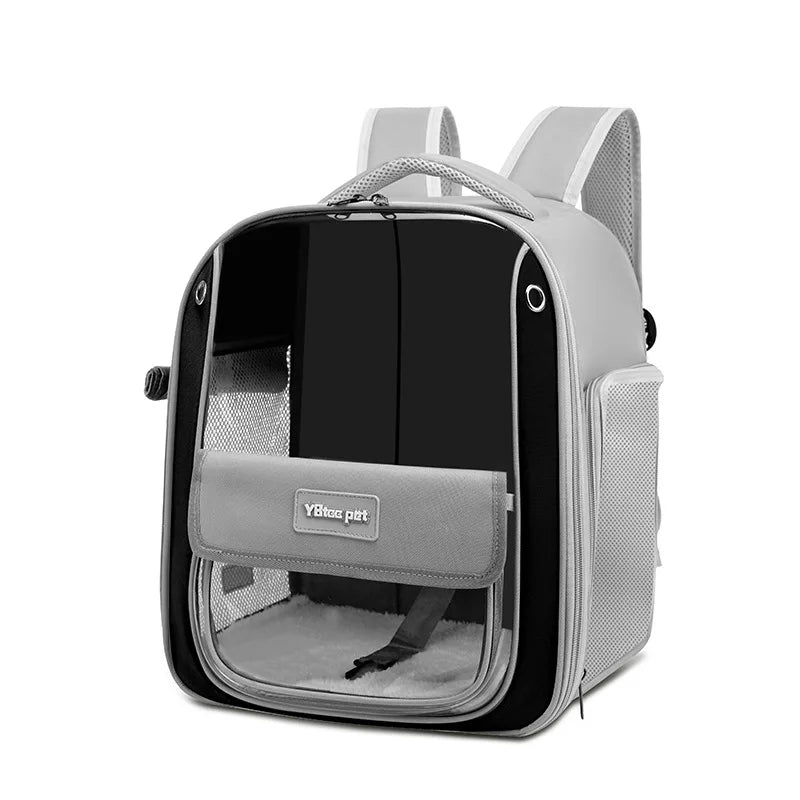 Cat Backpack Outing Schoolbag Double-Shoulder Pet Bag Cat for Travel Dog and Cat Supplies Transparent Large-Capacity Portab
