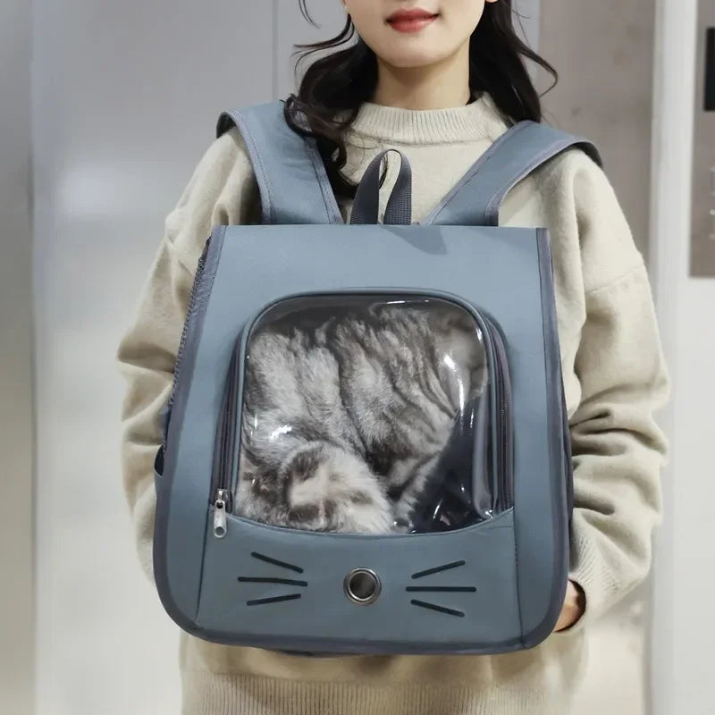 Pet Cat Carrier Bag Outdoor Backpack