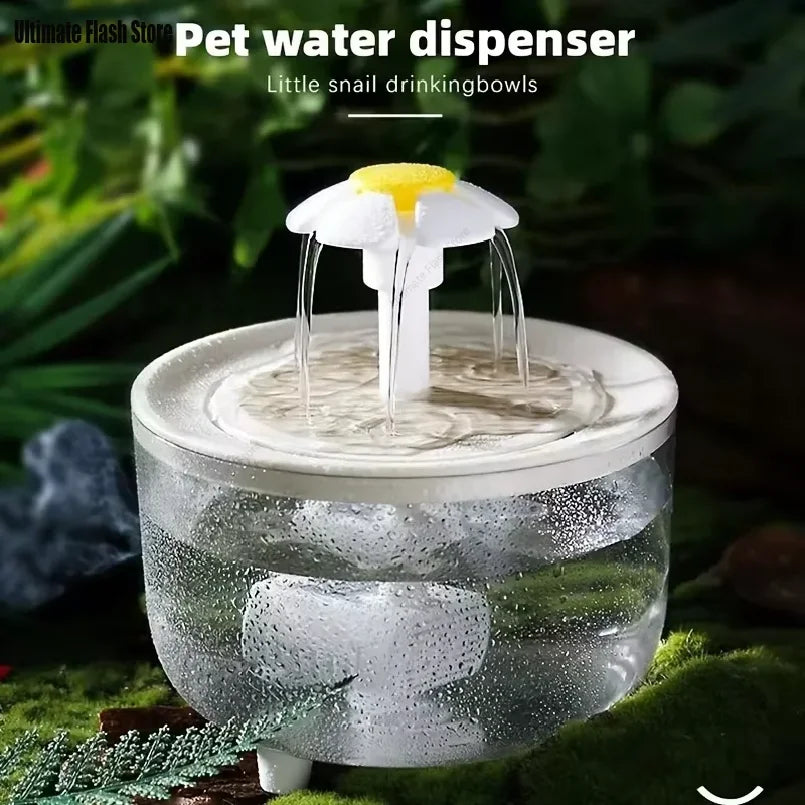 Daisy Flower Pet Cat Water Fountain, Automatic