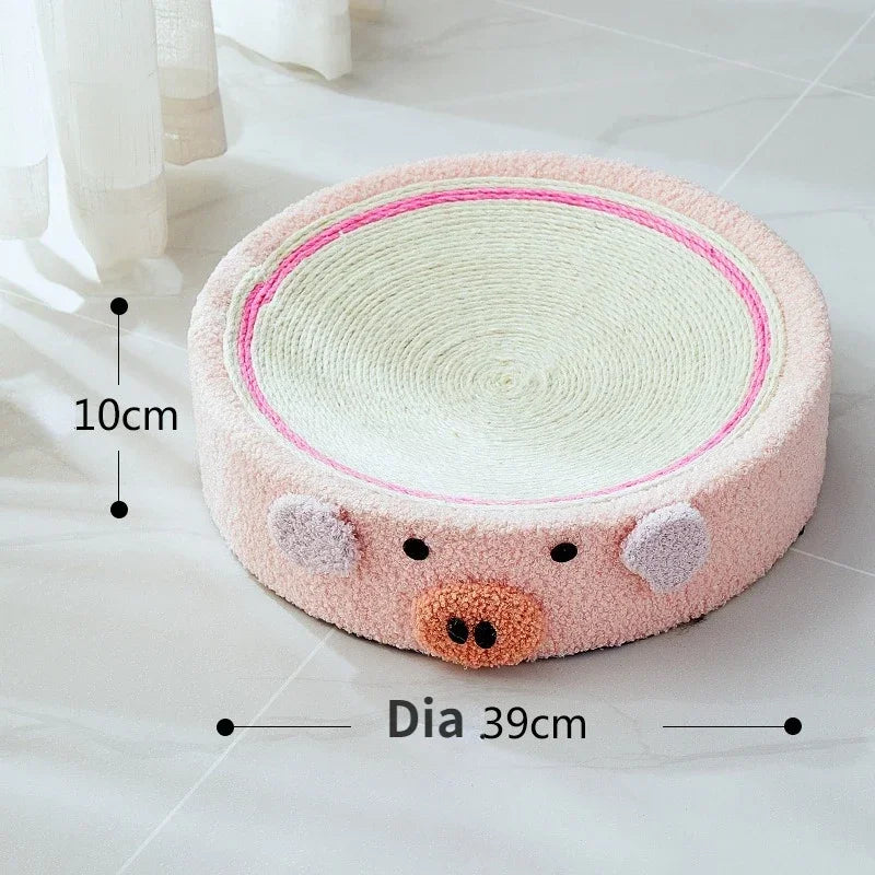 SUPER CUTE Round Cat Scratcher Pad Sisal Weave