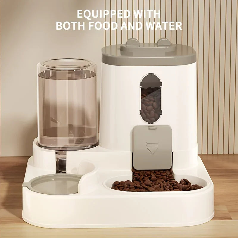 2In 1 Cat Food Dispenser Water and Food Integrated Fully Automatic Cat Food Feeding and Water Dispenser Cute Water Dispenser