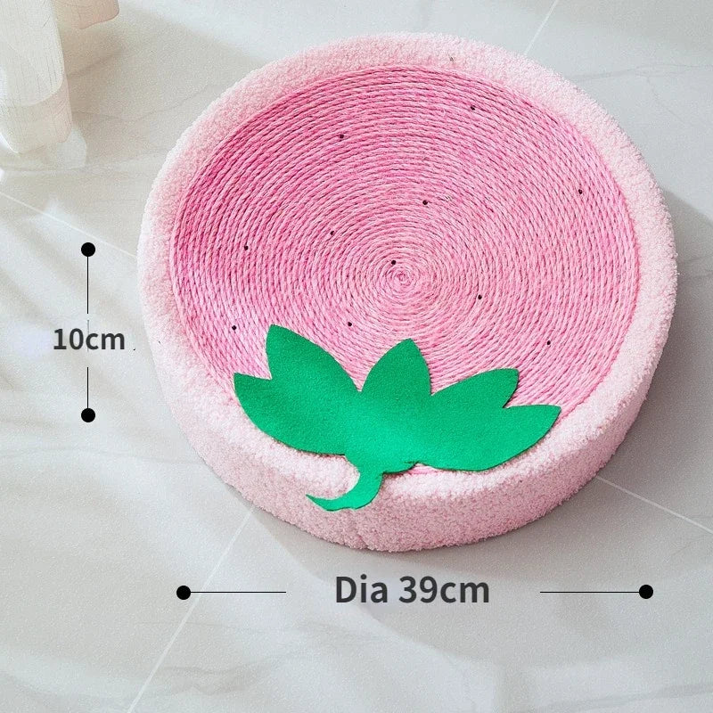 SUPER CUTE Round Cat Scratcher Pad Sisal Weave