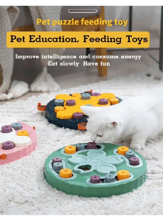 Cat and Dog Interactive Educational Feeding Bowl