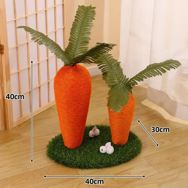 Carrot Cat Tree Cute Sisal Scratching Post