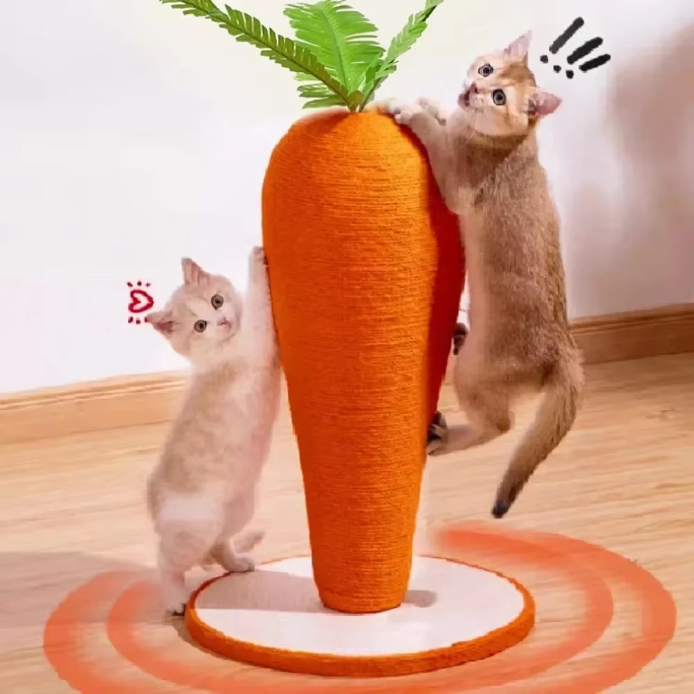 Carrot Cat Tree Cute Sisal Scratching Post