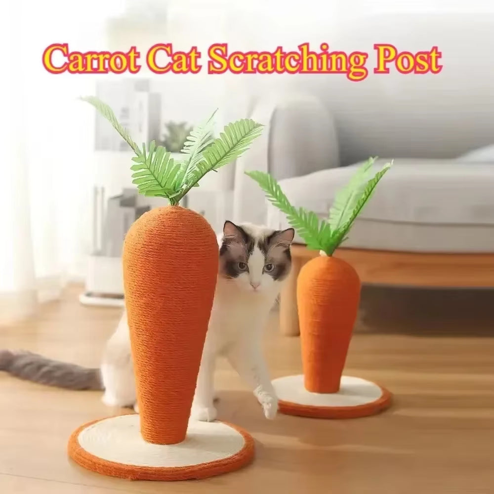 Carrot Cat Tree Cute Sisal Scratching Post