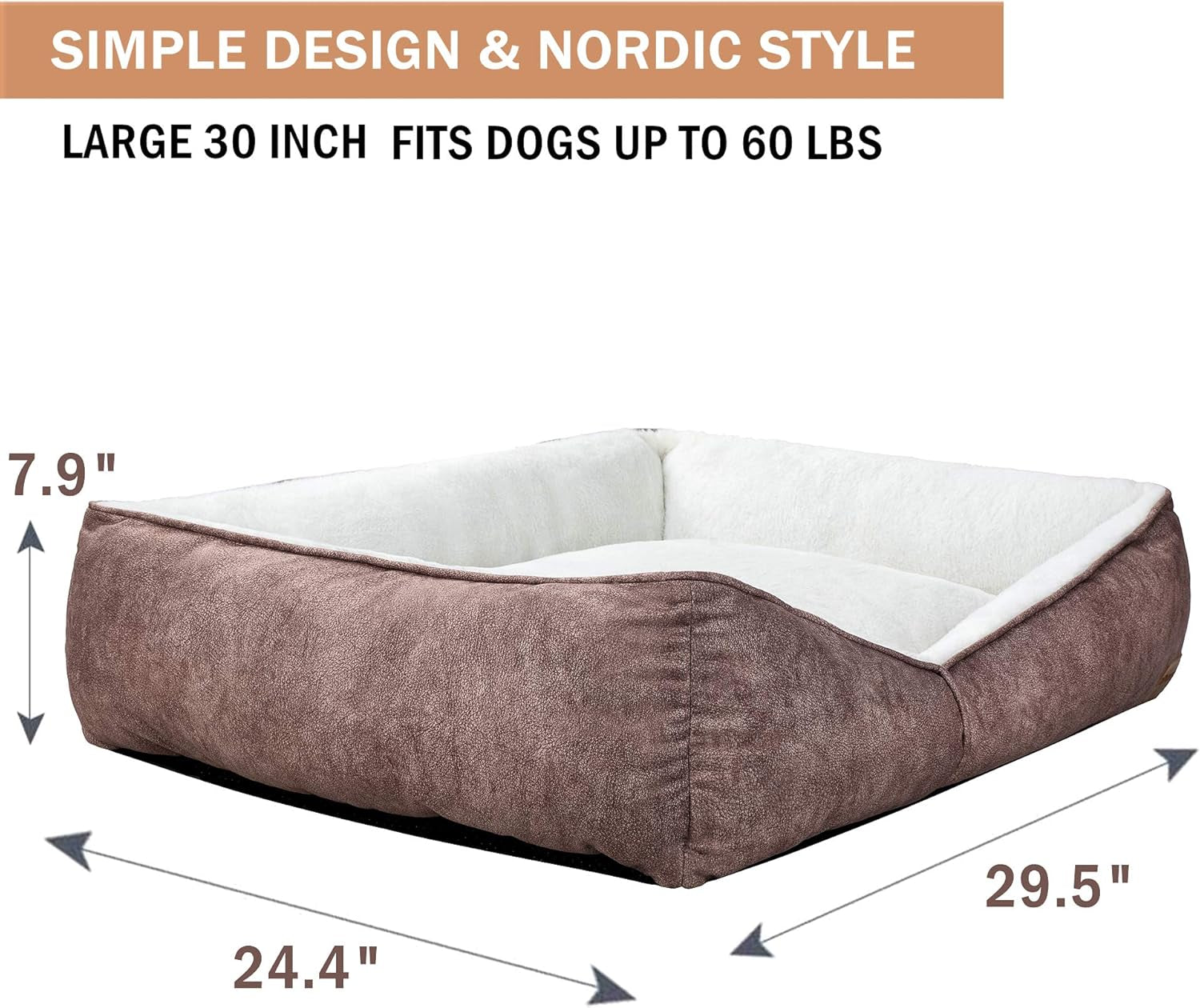 Sophisticated Washable Dog Pet Bed