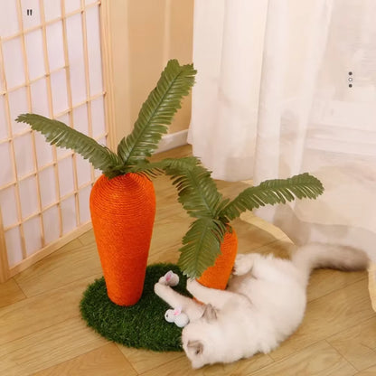 Carrot Cat Tree Cute Sisal Scratching Post