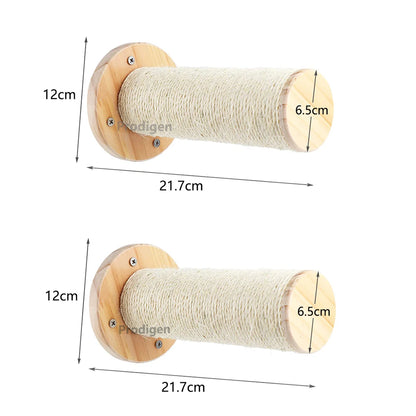 Cat Wall Climbing Shelf Steps Ladder Scratching Post Accessories