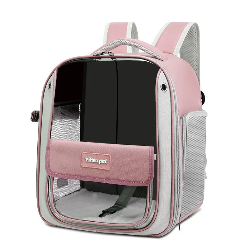 Cat Backpack Outing Schoolbag Double-Shoulder Pet Bag Cat for Travel Dog and Cat Supplies Transparent Large-Capacity Portab