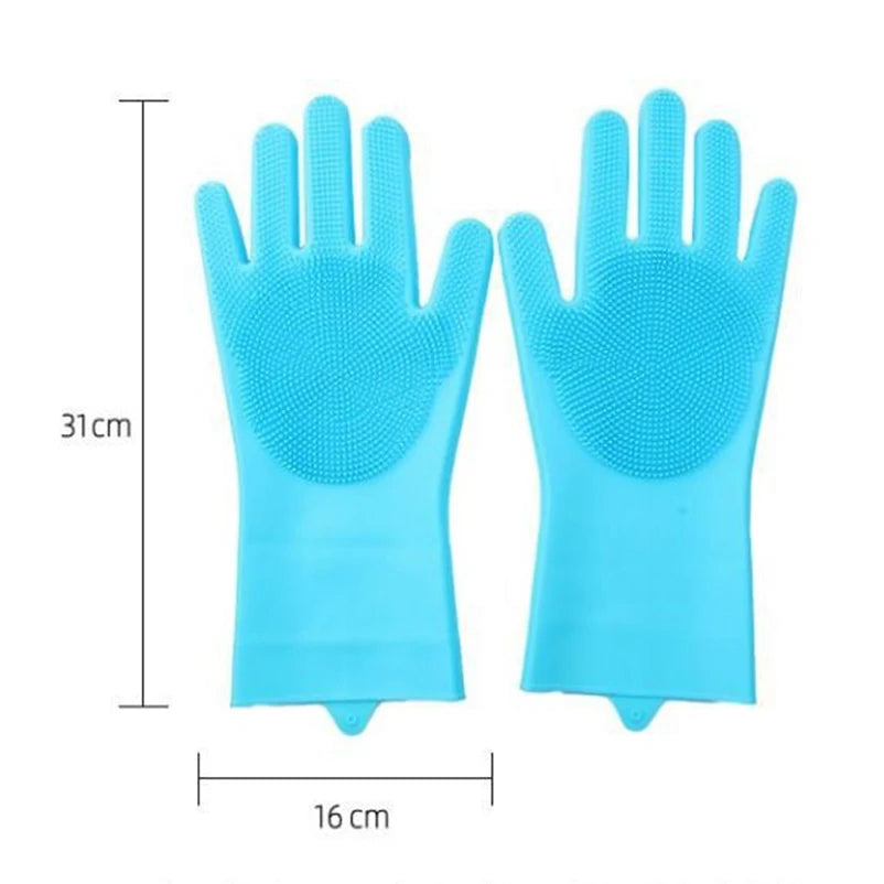 GENTLE Silicone Pet Grooming Gloves 