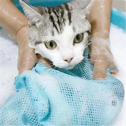 Cat Grooming Shower Bag, Mesh Anti-Scratch