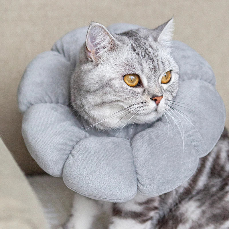 Soft Sunflower Pet Collar Adjustable Anti-Lick Post-OP Surgery