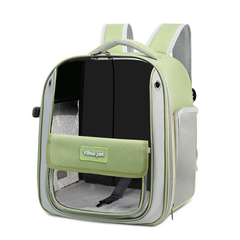 Cat Backpack Outing Schoolbag Double-Shoulder Pet Bag Cat for Travel Dog and Cat Supplies Transparent Large-Capacity Portab