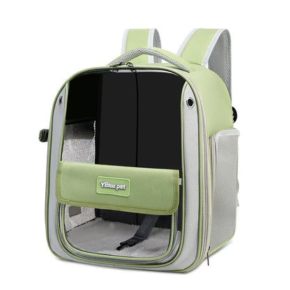 Cat Backpack Outing Schoolbag Double-Shoulder Pet Bag Cat for Travel Dog and Cat Supplies Transparent Large-Capacity Portab