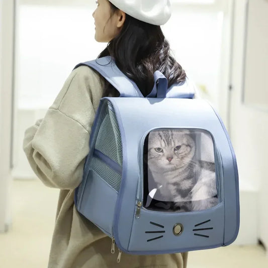 Pet Cat Carrier Bag Outdoor Backpack