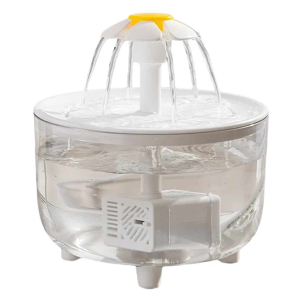 Daisy Flower Pet Cat Water Fountain, Automatic