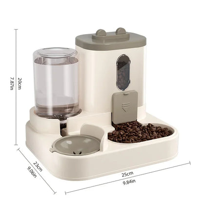 2In 1 Cat Food Dispenser Water and Food Integrated Fully Automatic Cat Food Feeding and Water Dispenser Cute Water Dispenser