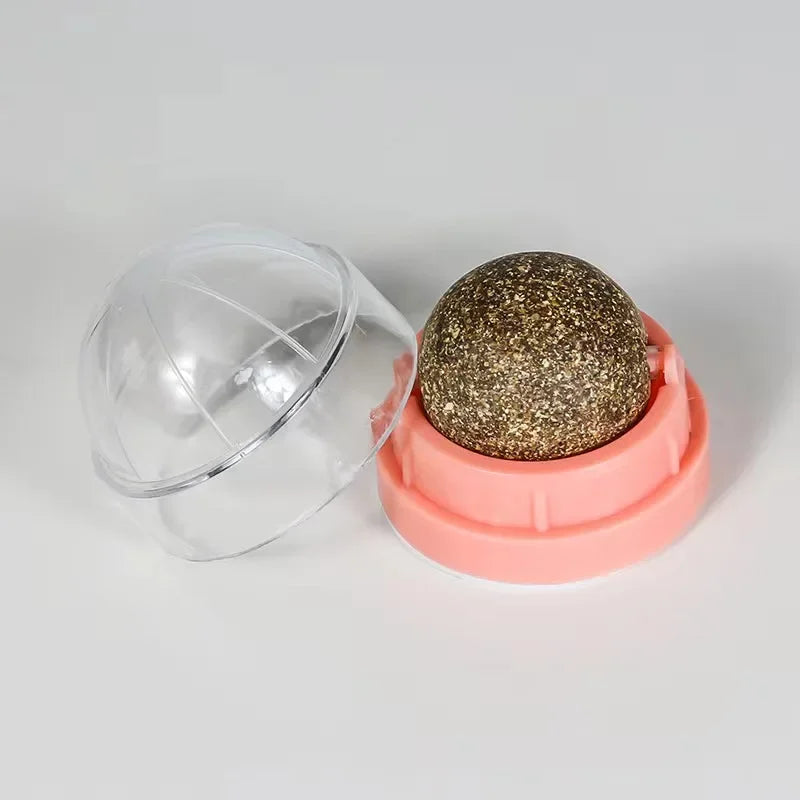 Natural Catnip Wall Stick-On Ball Toy Scratcher Treats