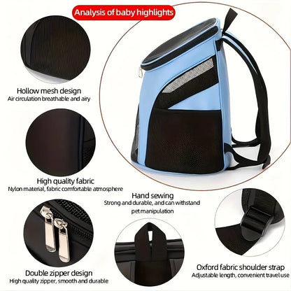 Portable Mesh Dog Bag Breathable Dog Outdoor Backpack 