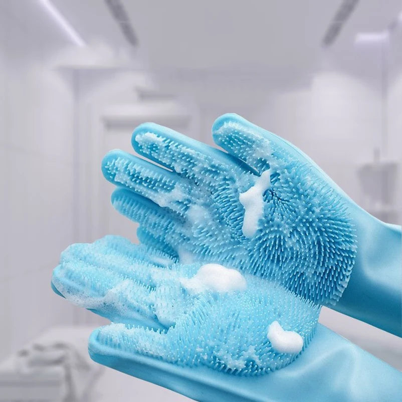 GENTLE Silicone Pet Grooming Gloves 